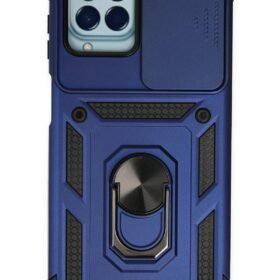 Samsung Galaxy M33 Kılıf Pars Lens Yüzüklü Silikon - Lacivert-(5796)