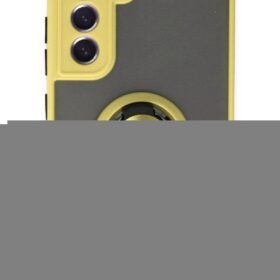 Samsung Galaxy S21 FE Kılıf Montreal Yüzüklü Silikon Kapak - Sarı-(5796)