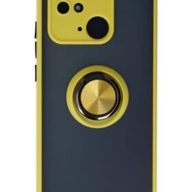 Xiaomi Redmi 10C Kılıf Montreal Yüzüklü Silikon Kapak - Sarı-(5796)