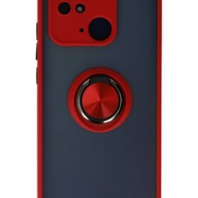 Xiaomi Redmi 10C Kılıf Montreal Yüzüklü Silikon Kapak - Kırmızı-(5796)