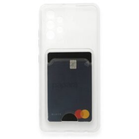 Samsung Galaxy A33 5G Kılıf Kart Şeffaf Silikon - Şeffaf-(5796)