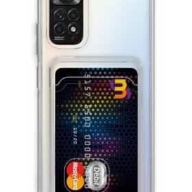 Xiaomi Redmi Note 11 Kılıf Kart Şeffaf Silikon - Şeffaf-(5796)
