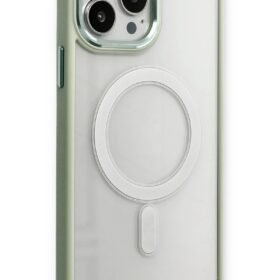 iPhone 13 Pro Kılıf Room Magneticsafe Silikon - Su Yeşili-(5796)