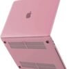 Macbook Pro 13 2021 Macbook Buzlu Kapak - Pembe-(5796)
