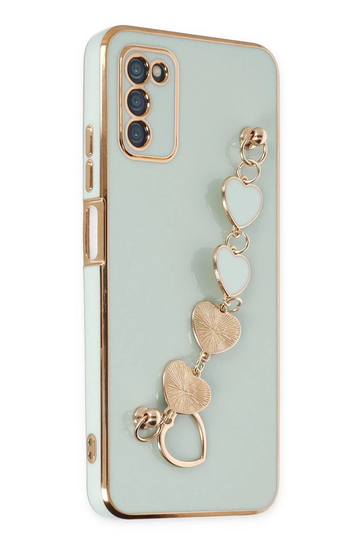 Samsung Galaxy A03S Kılıf Esila Silikon - Su Yeşili-(5796)