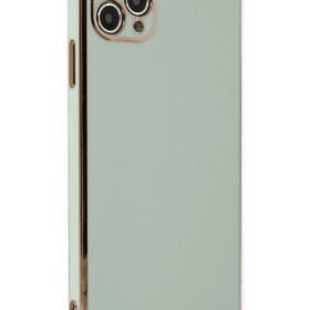 iPhone 11 Pro Max Kılıf Volet Silikon - Açık Yeşil-(5796)