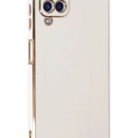 Samsung Galaxy A12 Kılıf Volet Silikon - Beyaz-(5796)