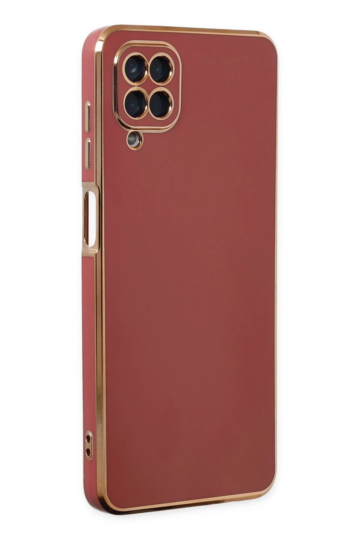 Samsung Galaxy A12 Kılıf Volet Silikon - Kırmızı-(5796)