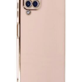 Samsung Galaxy A12 Kılıf Volet Silikon - Pembe-(5796)