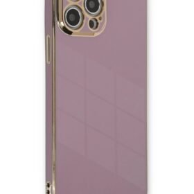 iPhone 12 Pro Max Kılıf Volet Silikon - Mor-(5796)