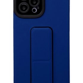 iPhone 12 Pro Max Kılıf Mega Standlı Silikon - Mavi-(5796)