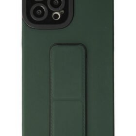 iPhone 12 Pro Max Kılıf Mega Standlı Silikon - Yeşil-(5796)