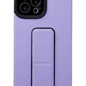 iPhone 12 Pro Max Kılıf Mega Standlı Silikon - Lila-(5796)