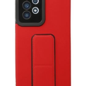 Samsung Galaxy A33 5G Kılıf Mega Standlı Silikon - Kırmızı-(5796)
