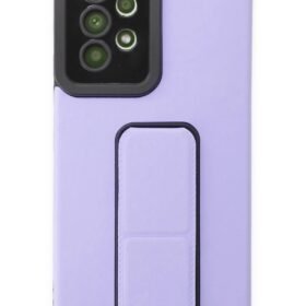 Samsung Galaxy A53 5G Kılıf Mega Standlı Silikon - Lila-(5796)