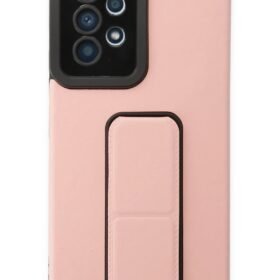 Samsung Galaxy A53 5G Kılıf Mega Standlı Silikon - Pudra-(5796)
