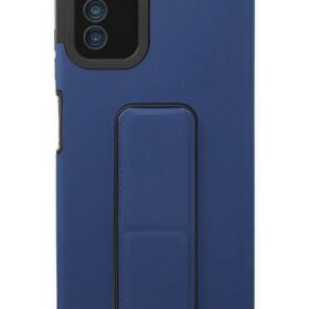 Samsung Galaxy A03S Kılıf Mega Standlı Silikon - Mavi-(5796)