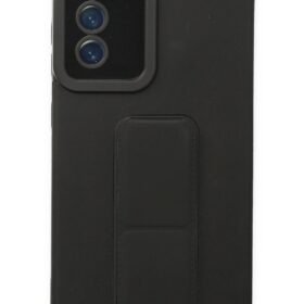 Samsung Galaxy S21 FE Kılıf Mega Standlı Silikon - Siyah-(5796)