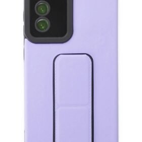 Samsung Galaxy S21 FE Kılıf Mega Standlı Silikon - Lila-(5796)