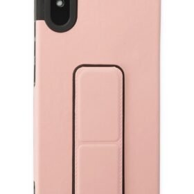 Xiaomi Redmi 9A Kılıf Mega Standlı Silikon - Pudra-(5796)