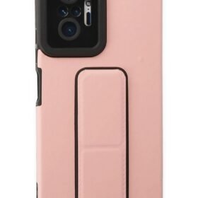 Xiaomi Redmi Note 10 Pro Kılıf Mega Standlı Silikon - Pudra-(5796)