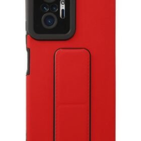 Xiaomi Redmi Note 10 Pro Kılıf Mega Standlı Silikon - Kırmızı-(5796)