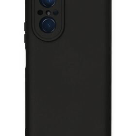 Huawei Nova 9 SE Kılıf Nano içi Kadife Silikon - Siyah-(5796)