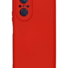 Huawei Nova 9 SE Kılıf Nano içi Kadife Silikon - Kırmızı-(5796)