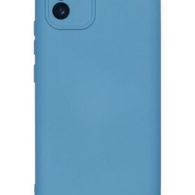 Samsung Galaxy A03 Kılıf Nano içi Kadife Silikon - Mavi-(5796)