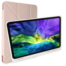 iPad 9.7 (2018) Kılıf Kalemlikli Mars Tablet Kılıfı - Rose Gold-(5796)