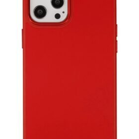 iPhone 12 Pro Max Kılıf Asya Deri Silikon - Kırmızı-(5796)