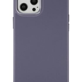 iPhone 12 Pro Max Kılıf Asya Deri Silikon - Mor-(5796)