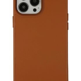 iPhone 13 Pro Kılıf Asya Deri Silikon - Kahverengi-(5796)