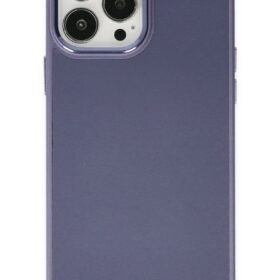 iPhone 13 Pro Kılıf Asya Deri Silikon - Mor-(5796)