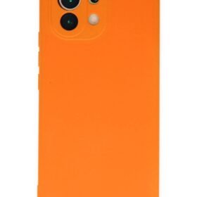 Xiaomi Mi 11 Kılıf Nano içi Kadife Silikon - Turuncu-(5796)