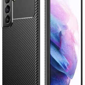 Samsung Galaxy S22 Plus Kılıf Auto Focus Karbon Kapak - Siyah-(5796)