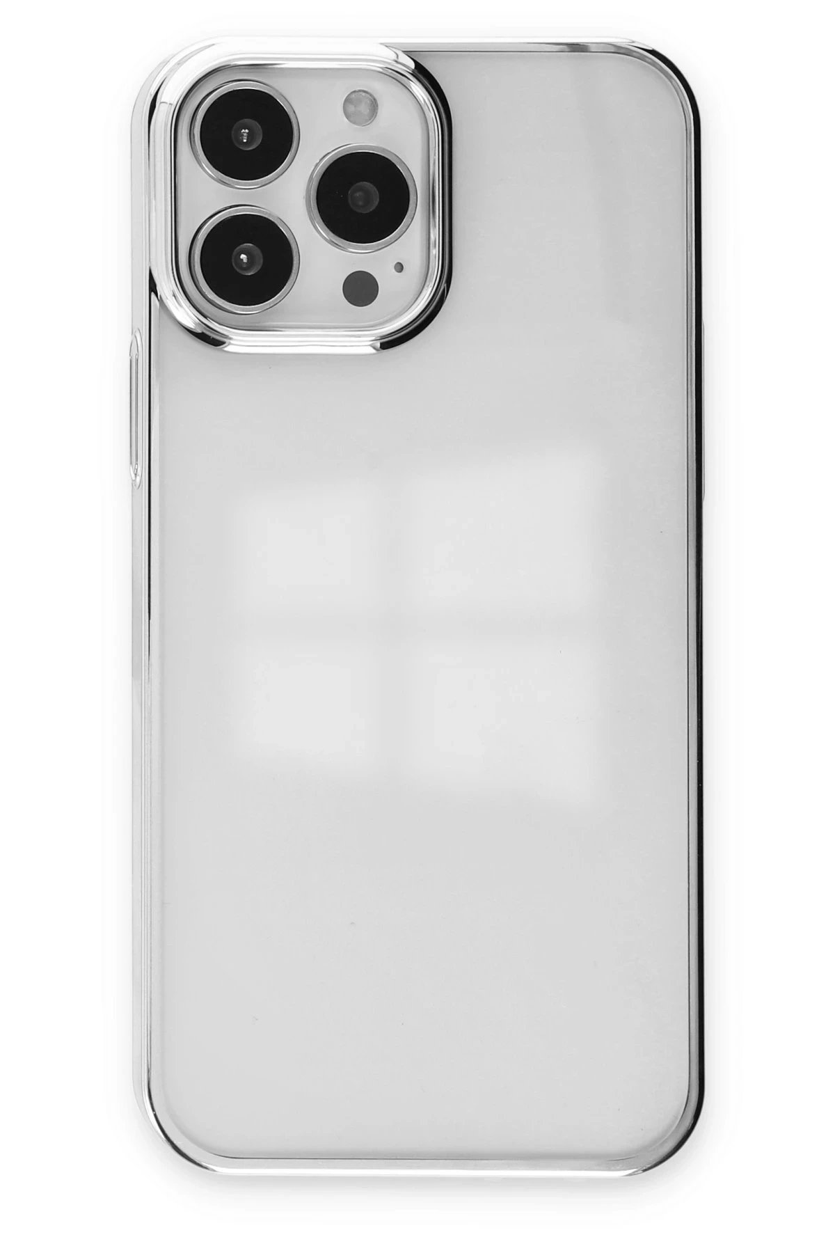 iPhone 14 Pro Kılıf Element Silikon - Gümüş-(5796)