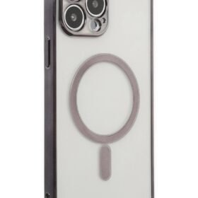 iPhone 14 Pro Kılıf Magneticsafe Lazer Silikon - Siyah-(5796)