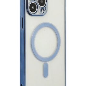 iPhone 14 Pro Kılıf Magneticsafe Lazer Silikon - Sierra Blue-(5796)