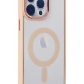 iPhone 14 Pro Kılıf Room Magneticsafe Silikon - Pudra-(5796)
