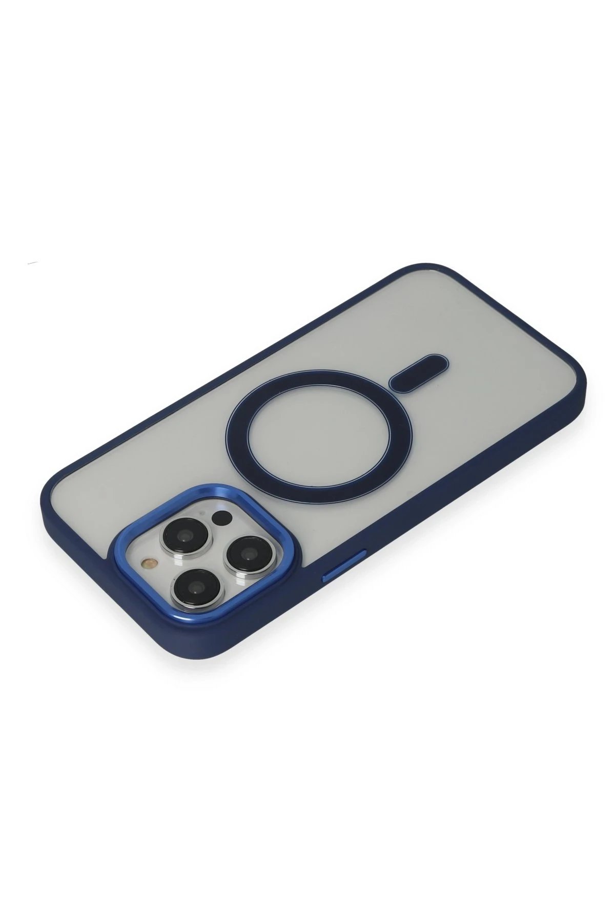 iPhone 14 Pro Kılıf Room Magneticsafe Silikon - Lacivert-(5796) - Görsel 3