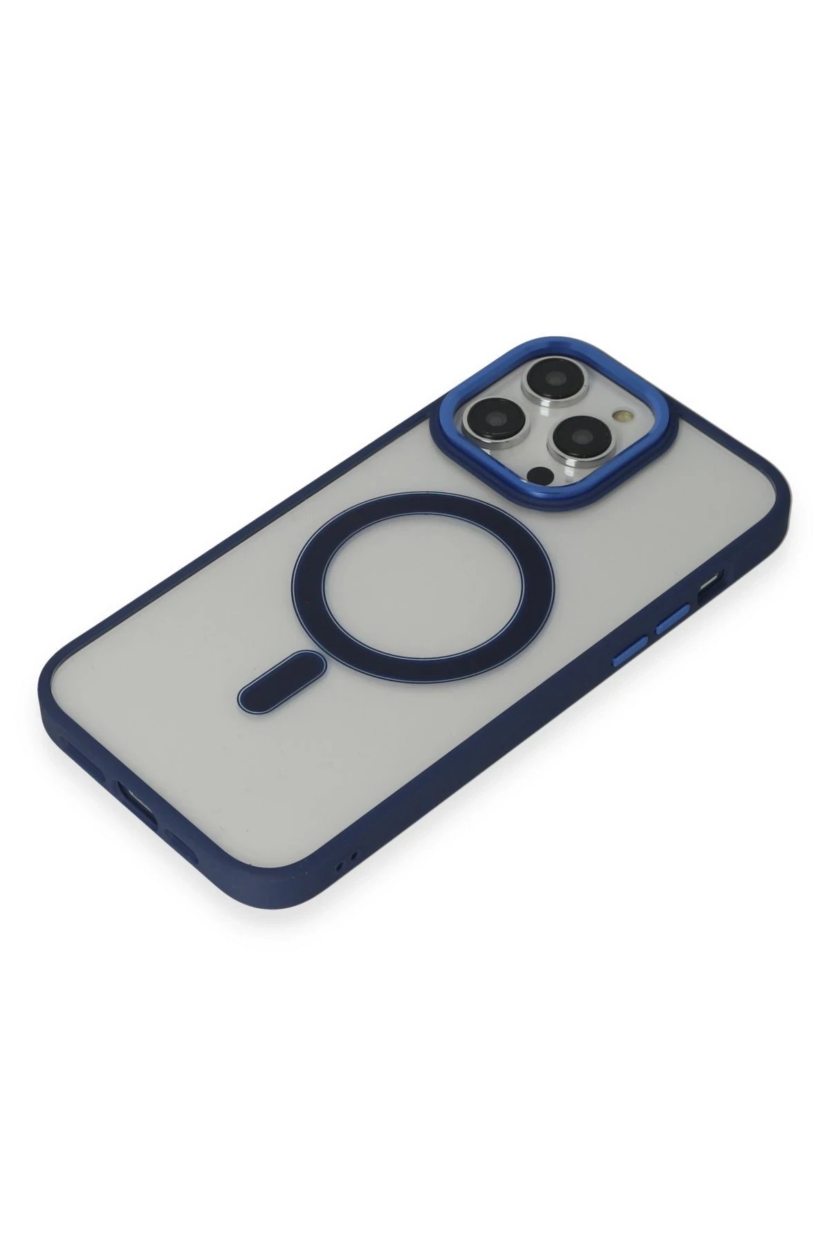 iPhone 14 Pro Kılıf Room Magneticsafe Silikon - Lacivert-(5796) - Görsel 4