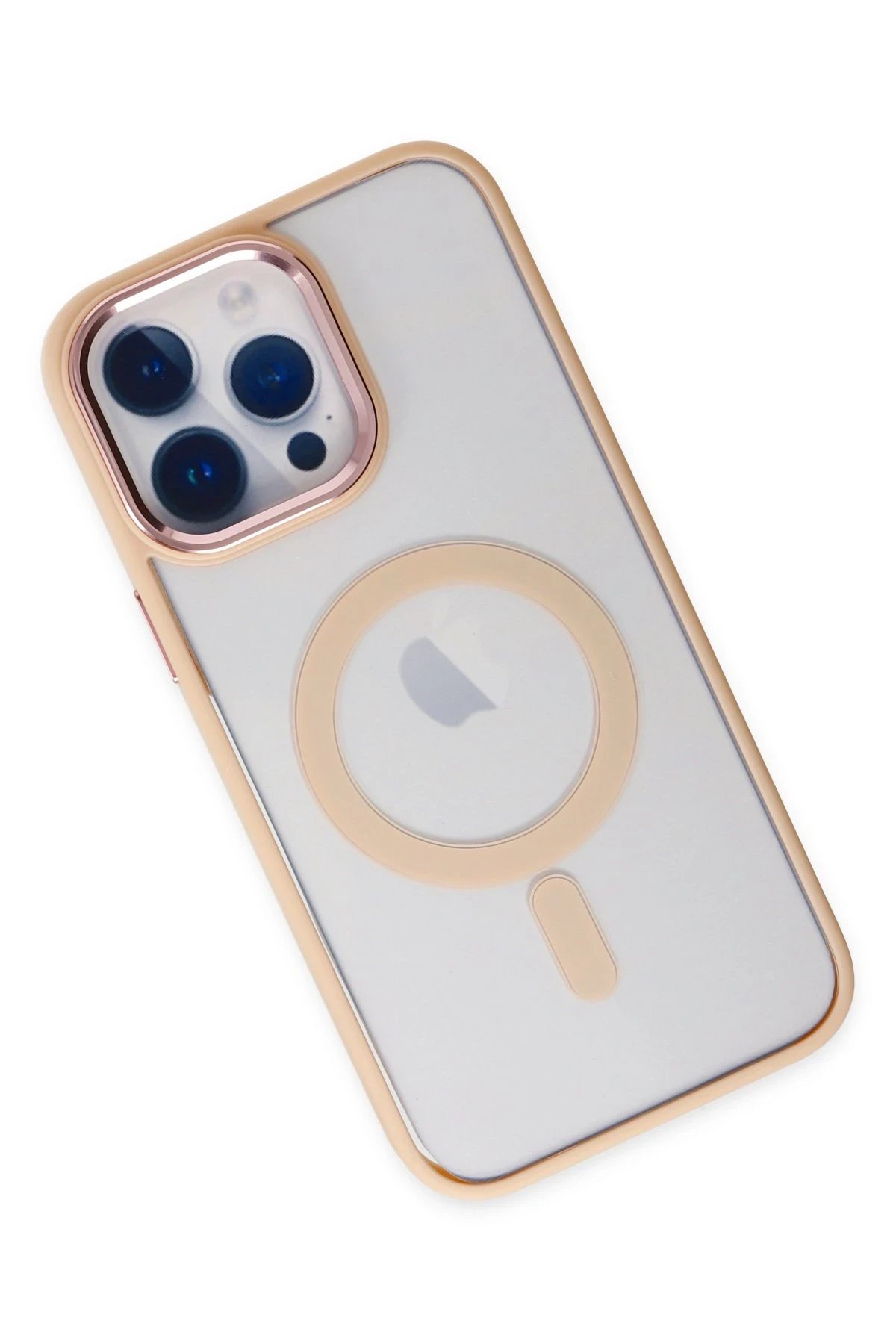 iPhone 14 Pro Max Kılıf Room Magneticsafe Silikon - Pudra-(5796) - Görsel 3