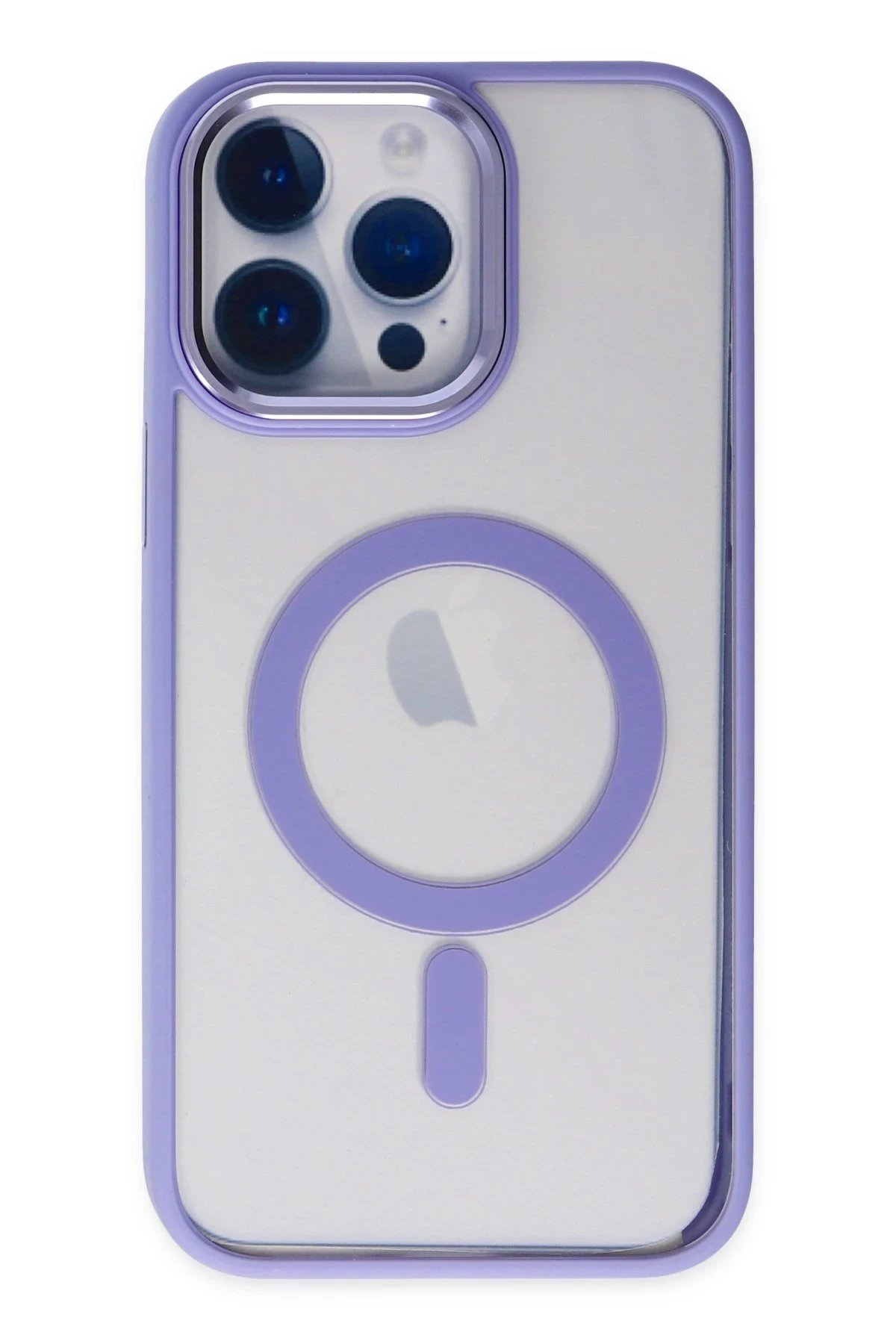 iPhone 14 Pro Max Kılıf Room Magneticsafe Silikon - Lila-(5796) - Görsel 2