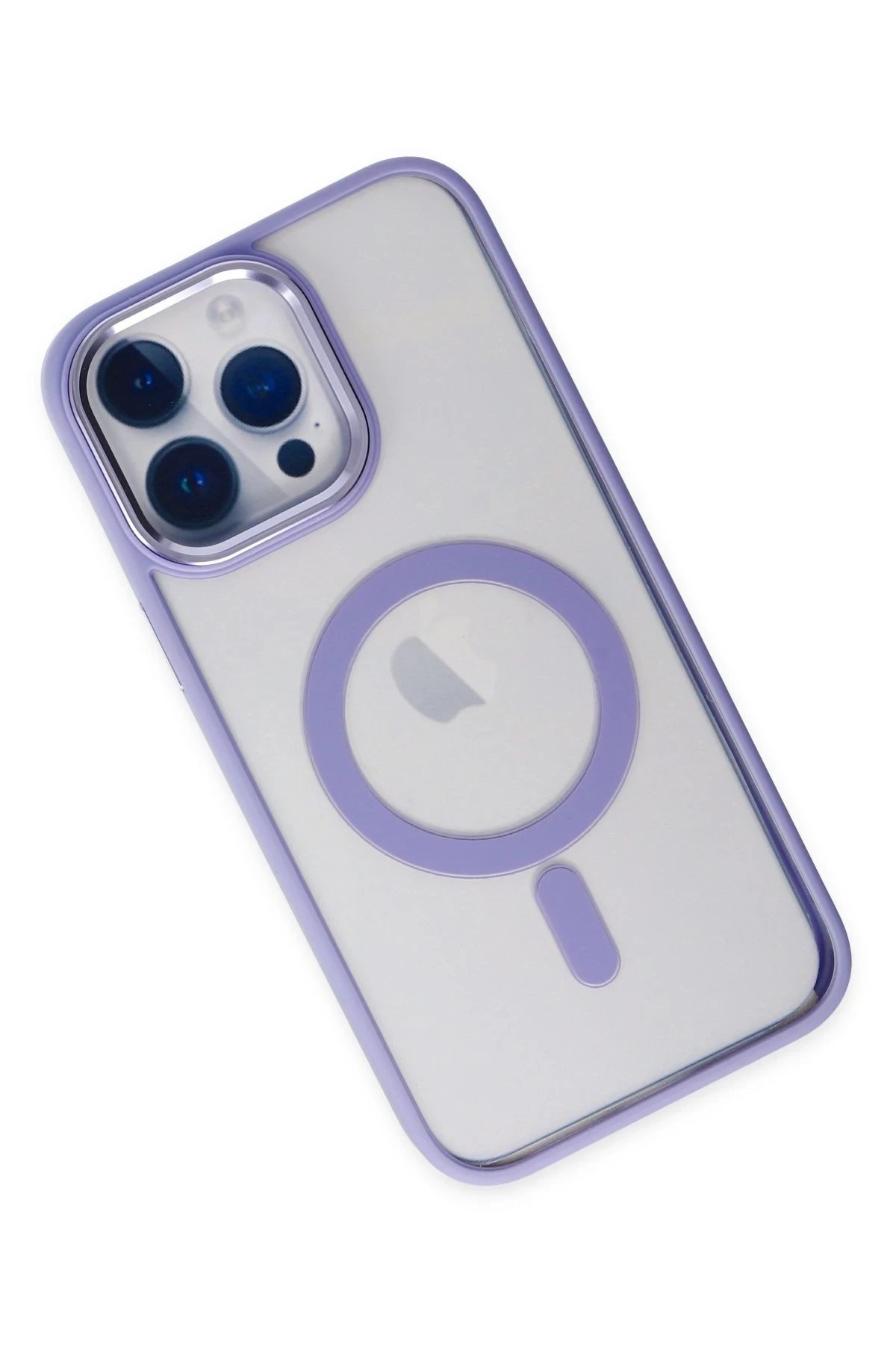 iPhone 14 Pro Max Kılıf Room Magneticsafe Silikon - Lila-(5796) - Görsel 3