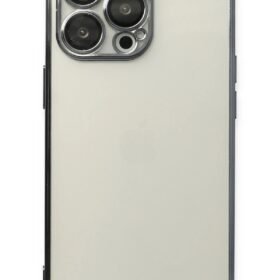 iPhone 14 Pro Max Kılıf Lensli Silikon - Siyah-(5796)