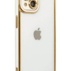 iPhone 14 Plus Kılıf Liva Lens Silikon - Beyaz-(5796)