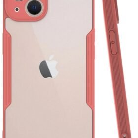 iPhone 14 Plus Kılıf Platin Silikon - Pembe-(5796)