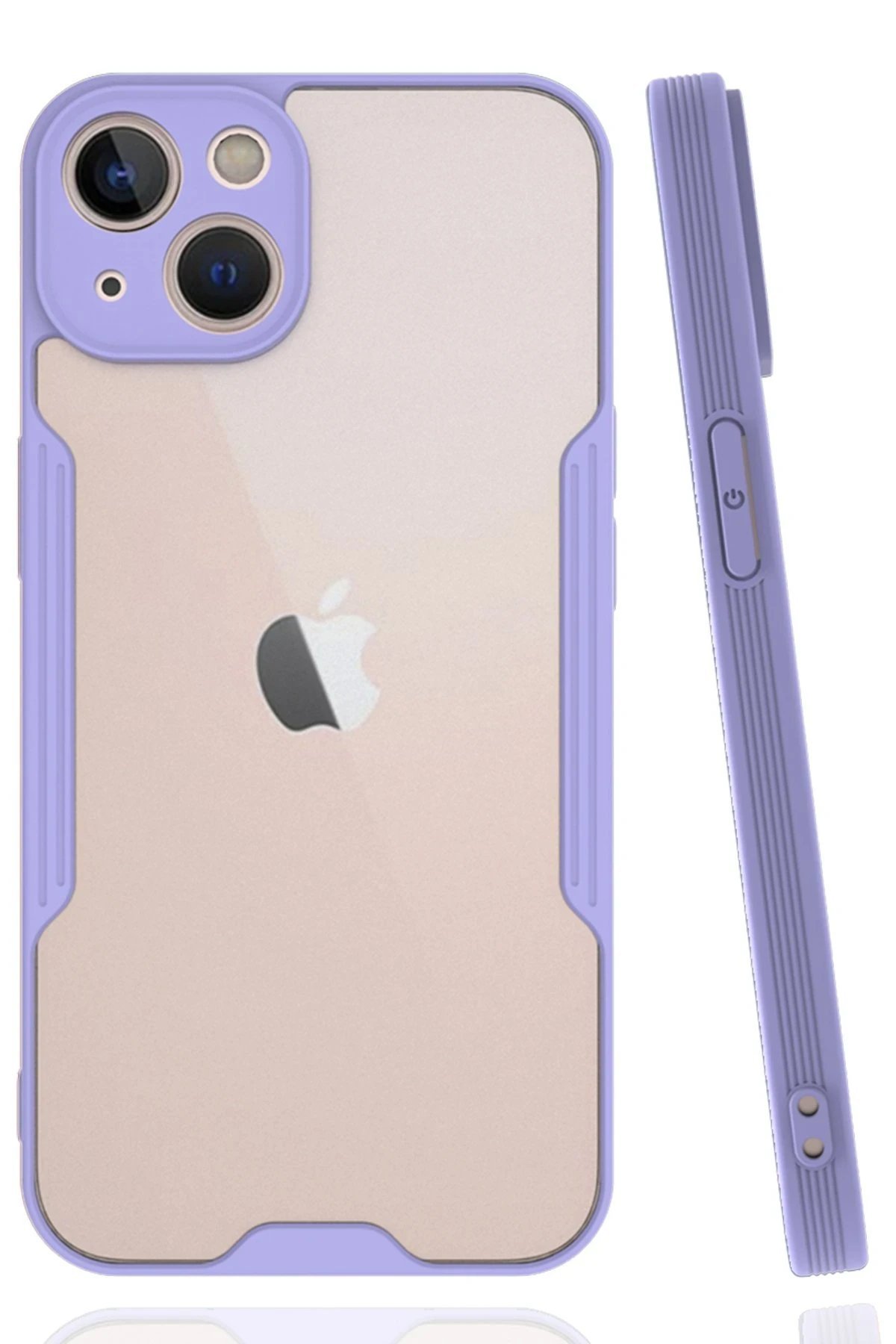 iPhone 14 Plus Kılıf Platin Silikon - Lila-(5796)