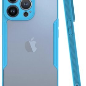 iPhone 14 Pro Max Kılıf Platin Silikon - Mavi-(5796)
